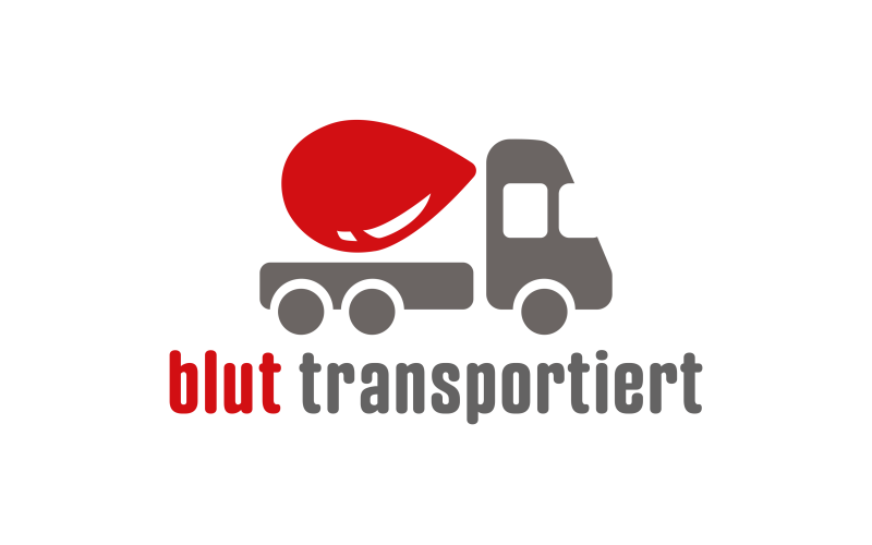Blut Transportiert Logo Grau